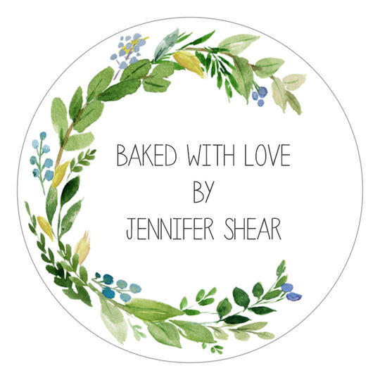 Arched Green Swag Gift Stickers